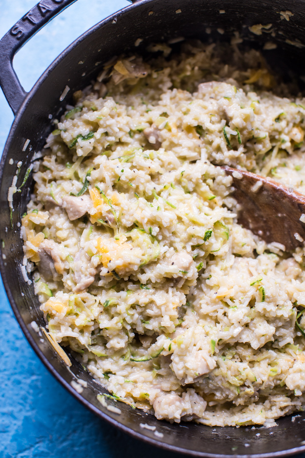 Risotto De Pollo Con Zapallo Italiano Y Queso delicias.tv blog